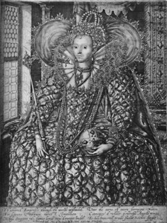 'Queen Elizabeth Standing in a Room with a Lattice Window', c1592 (1903). Artist: William Rogers.