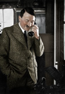 Adolf Hitler on the telephone, January 1935. Artist: Unknown.