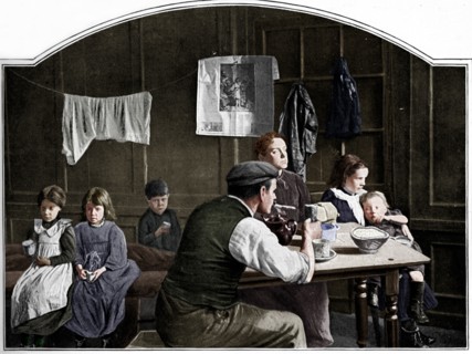 Old room in Slumland, London, c1900 (1901). Artist: Unknown.