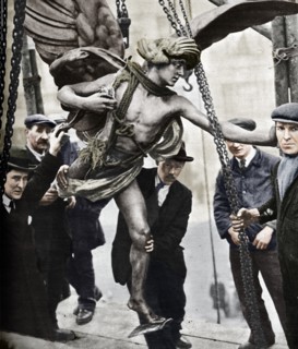 'The removal of Eros', 1925, (1938). Artist: Unknown.