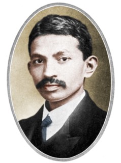 Mohondas Karamchand Gandhi (1869-1948), as a young man. Artist: Unknown.