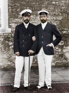 Tsar Nicholas II of Russia and King George V of Great Britain. Artist: Unknown.