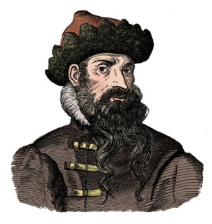 Johann Gutenberg, German metalworker and inventor, 16th century, (1870).  Artist: Unknown.