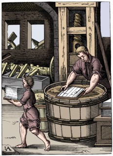 Paper maker, 16th century, (1849). Artist: Jost Amman.