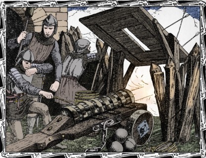 The First Cannon at Crecy, 1902. Artist: Patten Wilson.