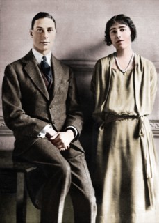 'Lady Elizabeth Bowes Lyon and the Duke of York upon the announcement of their engagement', 1923. Creator: Vandyk.