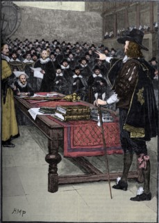 The trial of King Charles I, 1649 (1905).  Artist: Unknown.