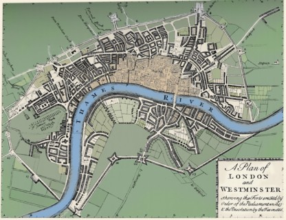 Plan of London and Westminster, 1749 (1903). Artist: Unknown.