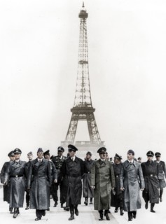 Adolf Hitler, German Nazi dictator, inspecting occupied Paris, France, 1940.  Creator: Unknown.