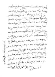 'Facsimile of a Letter, Dated 10th August, 1623, (1904). Artist: Unknown.