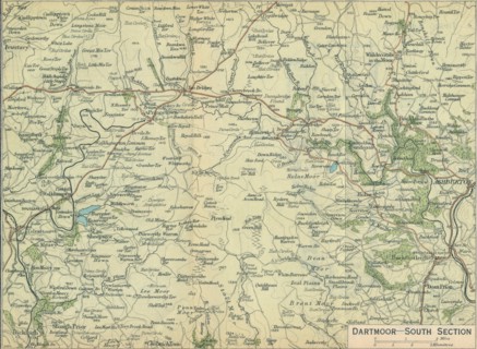 'Dartmoor - South Section', c20th Century. Artist: John Bartholomew.
