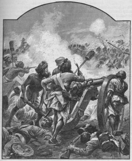 Turned Them Round And Poured Grape and Chain-Shot Into The Rear Of The Victorious British, 1902. Artist: AP.
