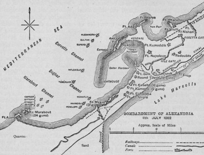 'The Bombardment of Alexandria: Sketch Map', 1902. Artist: Unknown.