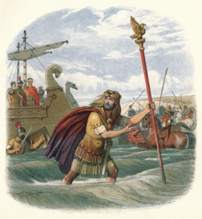 'The standard bearer of the tenth legion', 55 BC (1864). Artist: James William Edmund Doyle.