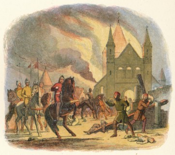 'William receives a fatal hurt at Mantes', 1087 (1864). Artist: James William Edmund Doyle.