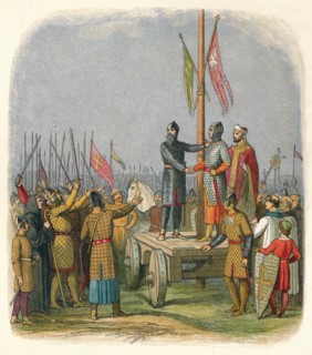'The oath of Walter l'Espec', 1138 (1864). Artist: James William Edmund Doyle.