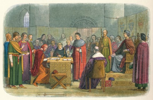 'Edward acknowledged as suzerain of Scotland', 1290 (1864). Artist: James William Edmund Doyle.