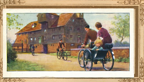 'Family Tandem with Side-Car', 1939. Artist: Unknown.