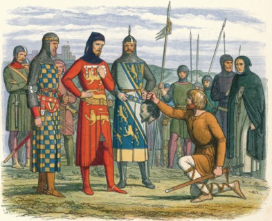 'Gaveston's head shown to the Earl of Lancaster', 1312 (1864). Artist: James William Edmund Doyle.