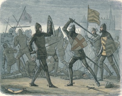 'The relief of Calais', 1864. Artist: James William Edmund Doyle.