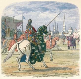 'Richard stops the duel between Hereford and Norfolk', 1398 (1864). Artist: James William Edmund Doyle.