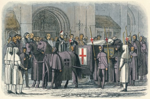 'The body of Richard brought to St. Paul's', 1400 (1864). Artists: James William Edmund Doyle, King Richard II.