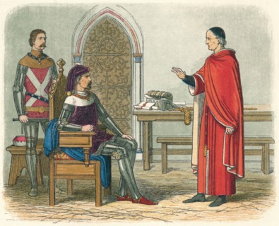 'Gascoigne refuses to sentence a prelate or peer', 1405 (1864). Artist: James William Edmund Doyle.