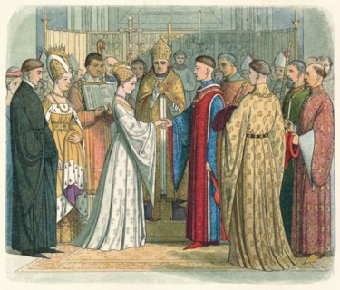 'Marriage of Henry V. and Katherine of France', 1420 (1864). Artist: James William Edmund Doyle.