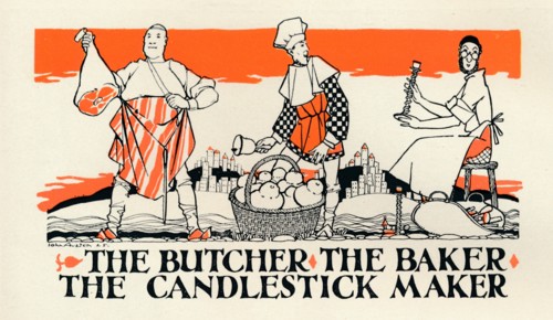 'The Butcher, The Baker, The Candlestick Maker', c1925. Artist: John Archibald Austen.
