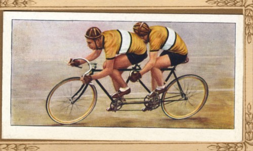 'Track Tandem Position', 1939. Artist: Unknown.