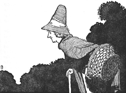 'And Met an Old Woman with a Basket Full of Berries', c1930. Artist: W Heath Robinson.
