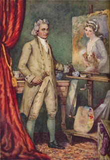 'George Romney - At Work On A Picture Of His Favourite Model', c1925. Artist: Charles Dudley Tennant.