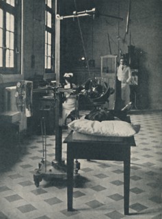 'Crookes, Rontgen and Finsen - Using the Marvellous X-Rays Apparatus', c1925. Artist: Unknown.