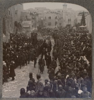 'Christmas procession in Bethlehem', c1900. Artist: Unknown.