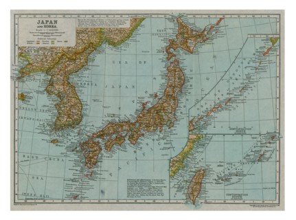 Map of Japan and Korea, c1910. Artist: Gull Engraving Company.