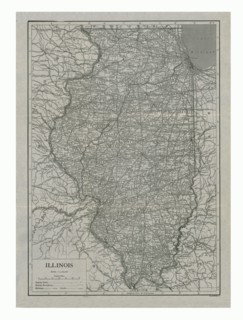 Map of Illinois, USA, c1910s. Artist: Emery Walker Ltd.