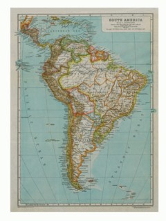 Map of South America, c1910. Artist: Gull Engraving Company.