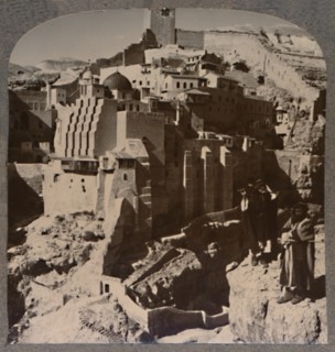 'Valley of Mar Saba and Convent, from Brook Kedron, c1900. Artist: Unknown.