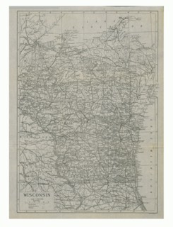 Map of Wisconsin, c1900. Artist: Carl Hentschel.