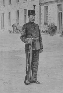 'Sergeant, The King's Royal Rifle Corps', c1880. Artist: Unknown.