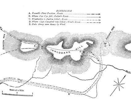 'Plan of the Fight on the Inhlobane Mountain, (March 28, 1979)', c1880. Artist: Unknown.