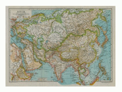 Map of Asia, c1910. Artist: Gull Engraving Company.