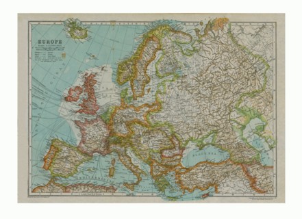 Map of Europe, c1910. Artist: Gull Engraving Company.