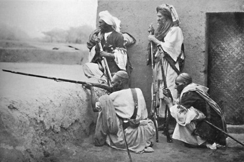 Afridis on the warpath, 1902. Artist: F Bremner.