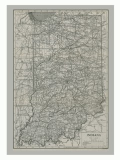 Map of Indiana, USA, c1900s Artist: Emery Walker Ltd.