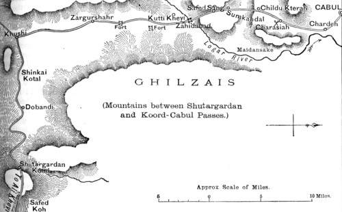 'Plan of the Road from the Shutargardan Pass to Cabul', c1880. Artist: Unknown.