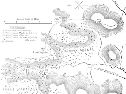 'Plan of the ground where Cetewayo was captured', c1880. Artist: Unknown.