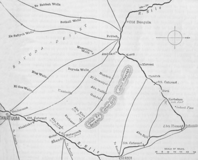 'Plan of the Theatre of War in the Second Soudan Campaign', c1881-85. Artist: Unknown.