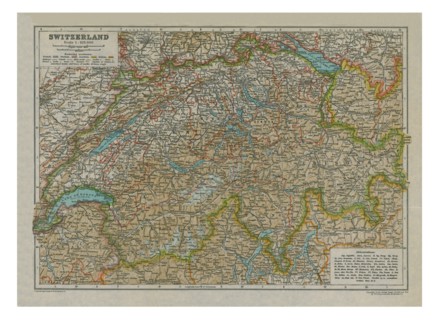 Map of Switzerland. Artist: Unknown.