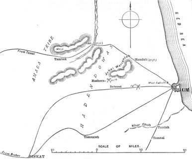 'Map of the Environs of Suakim', c1885. Artist: Unknown.